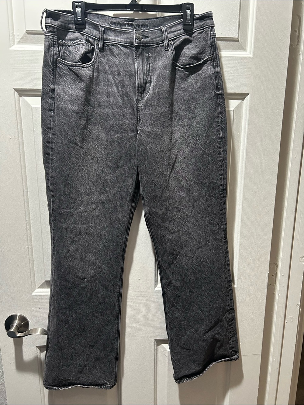 American Eagle Women's 90's Bootcut Faded Black Denim Jeans Size 14 Regular